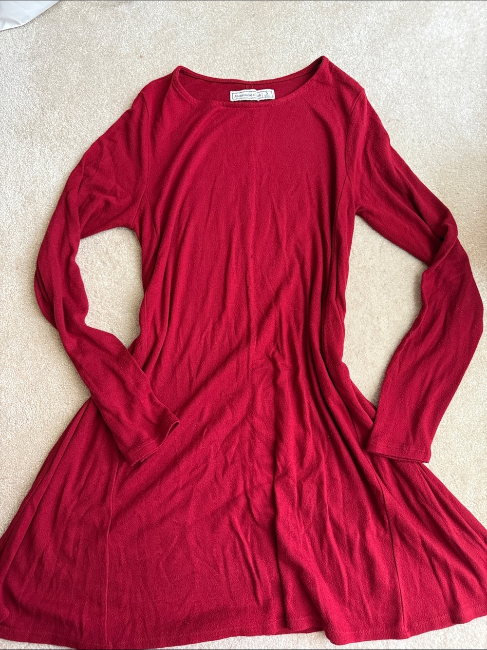 Abercrombie and fitch Long Sleeve Red Shift dress